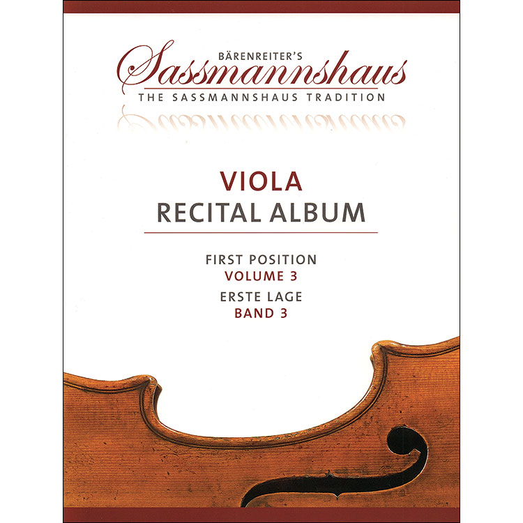 Viola Recital Album, Volume 3, for viola and piano (Barenreiter's Sassmannshaus Series)