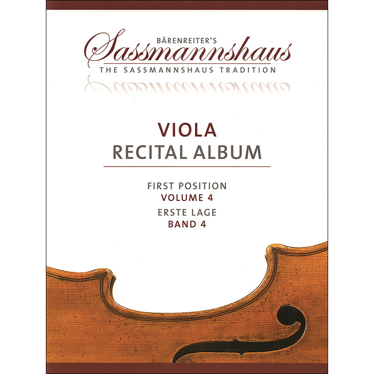 Viola Recital Album, Volume 4, for viola and piano (Barenreiter's Sassmannshaus Series)