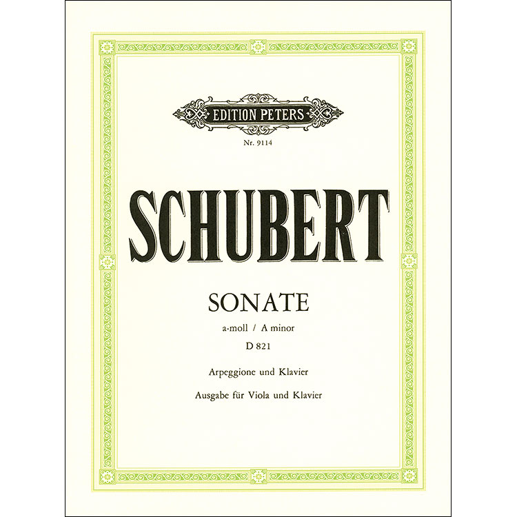Sonata in A Major, D.821 'Arpeggione' for viola and piano; Franz Schubert