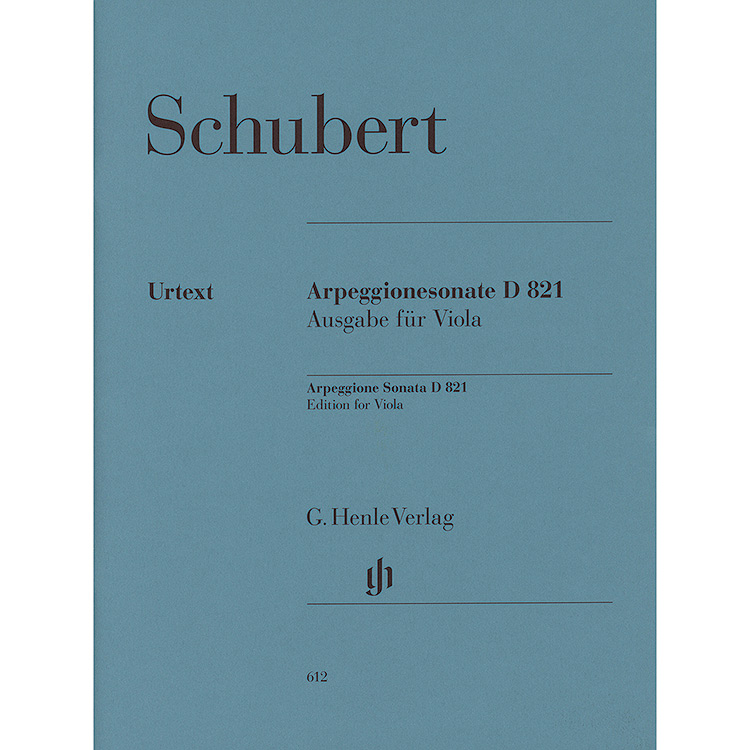 Sonata in A minor, D.821 ''Arpeggione'' for viola and piano (urtext); Franz Schubert