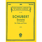 Sonata 'Arpeggione' D. 821, viola and piano; Franz Schubert (Schirmer)