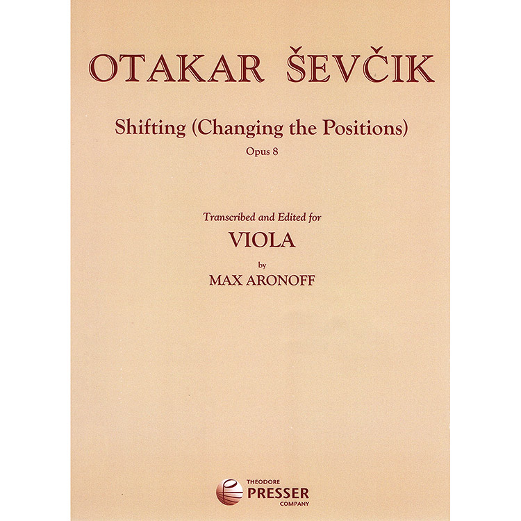 Shifting the Positions, opus 8 for Viola; Otakar Sevcik (Elkan-Vogel)