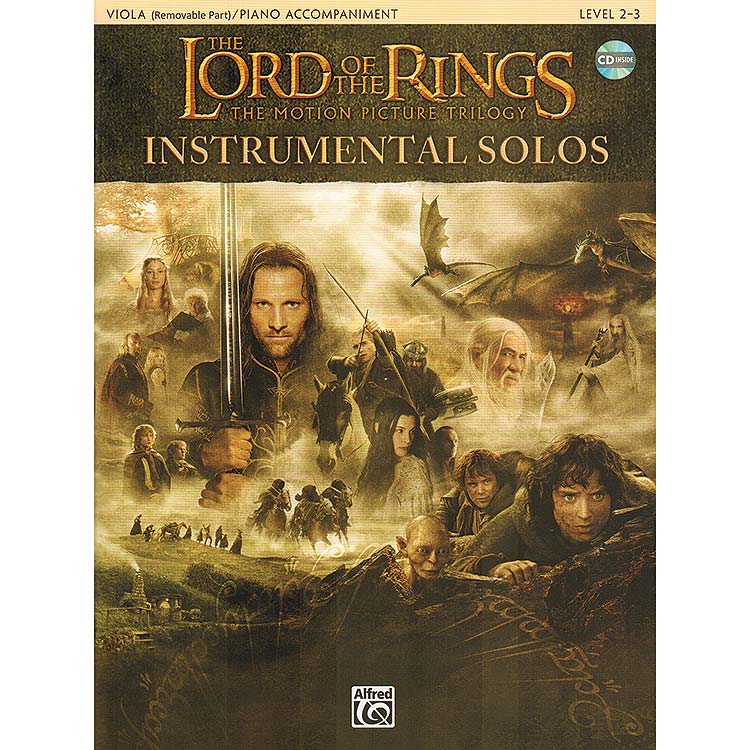 Lord of the Rings Trilogy for viola, book/CD; Howard Shore (Alf)
