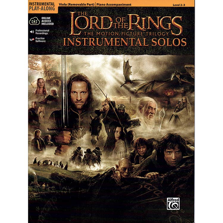 Lord of the Rings Instrumental Solos for viola and piano, with online audio access; Howard Shore (Alfred)