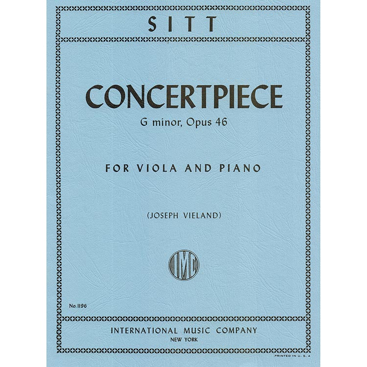 Concertpiece, op. 46, Viola; Sitt (Int)