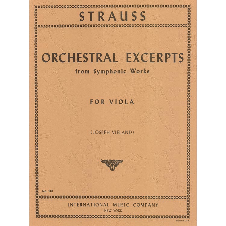 Orchestral Excerpts, viola (Vieland); Strauss (Int)