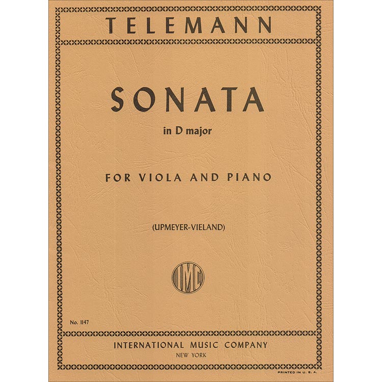 Sonata in D Major, viola; Telemann (Int)