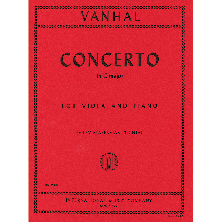 Concerto in C Major, viola and piano; Jan Krtitel Vanhal (International)