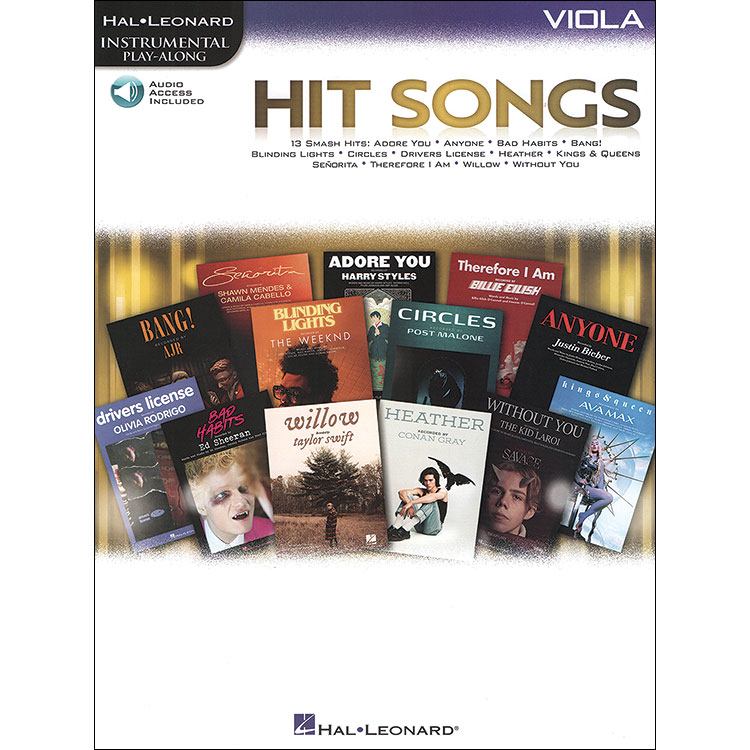 Hit Songs for viola with online audio access (Hal Leonard)