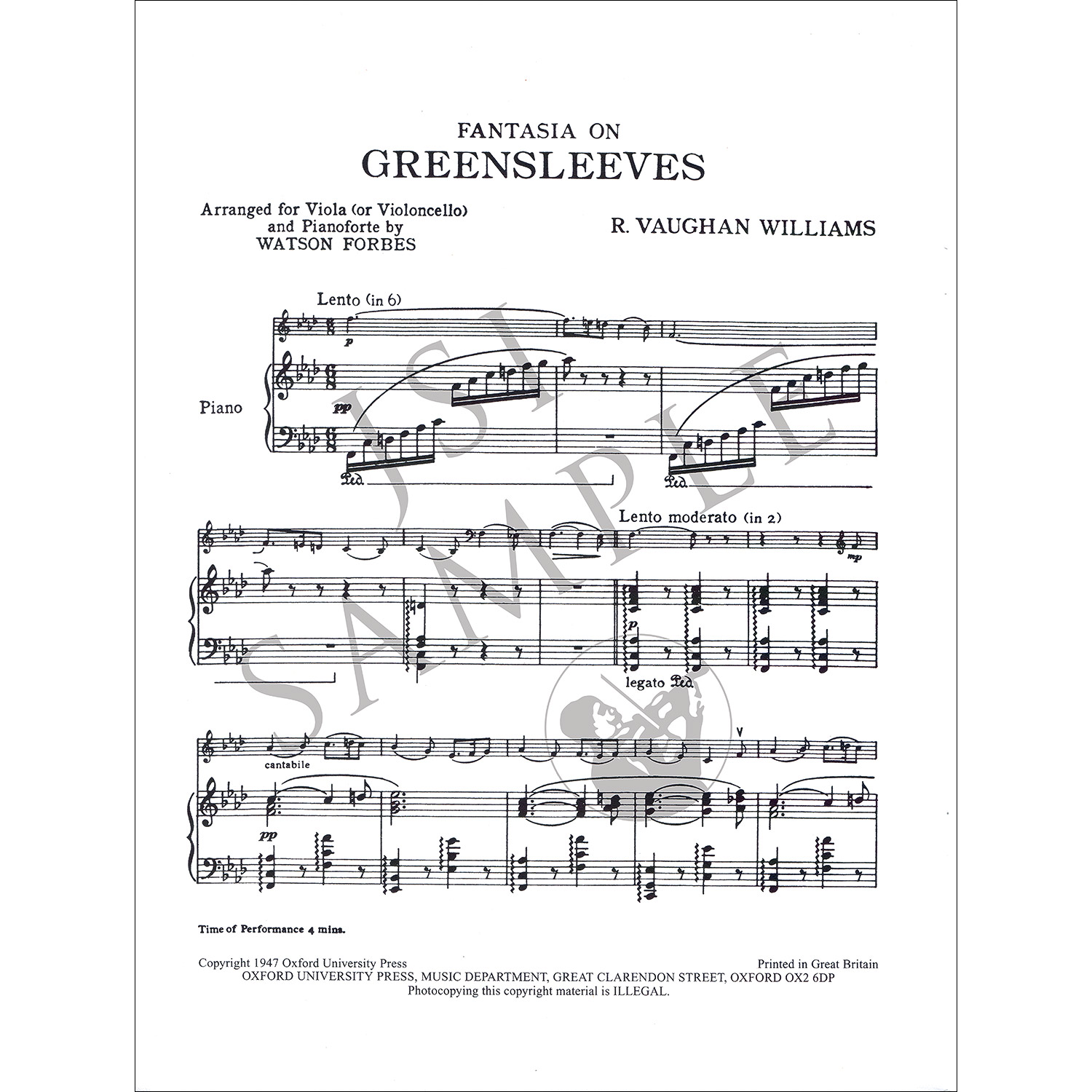 Fantasia on greensleeves viola deals