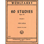 Sixty Studies, op.45, book 1 for viola; Franz Wohlfahrt (International)