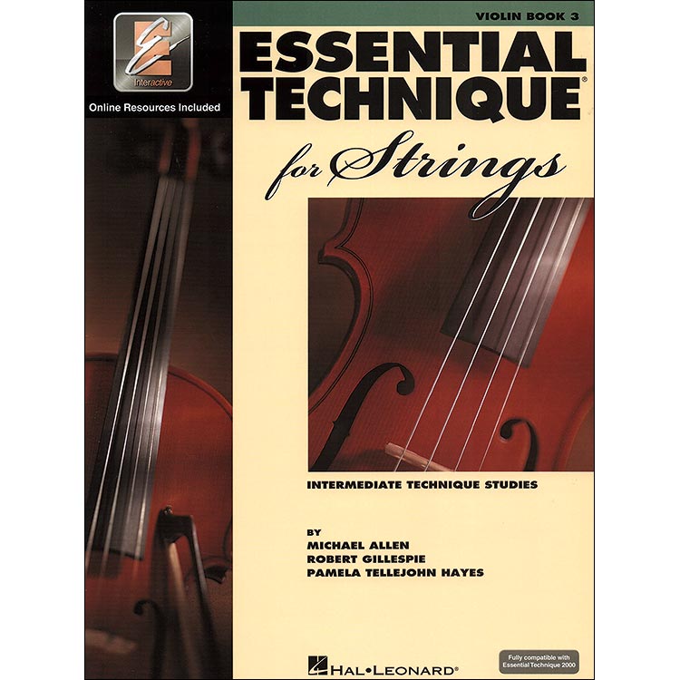 Essential Technique for Strings (New), book 3 with online audio access, for violin (Hal Leonard)