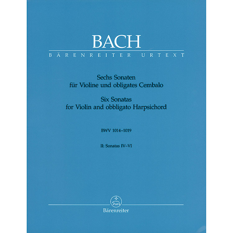 Sonatas for violin and harpsichord, Vol. 2, BWV 1017-19 (urtext); Johann Sebastian Bach