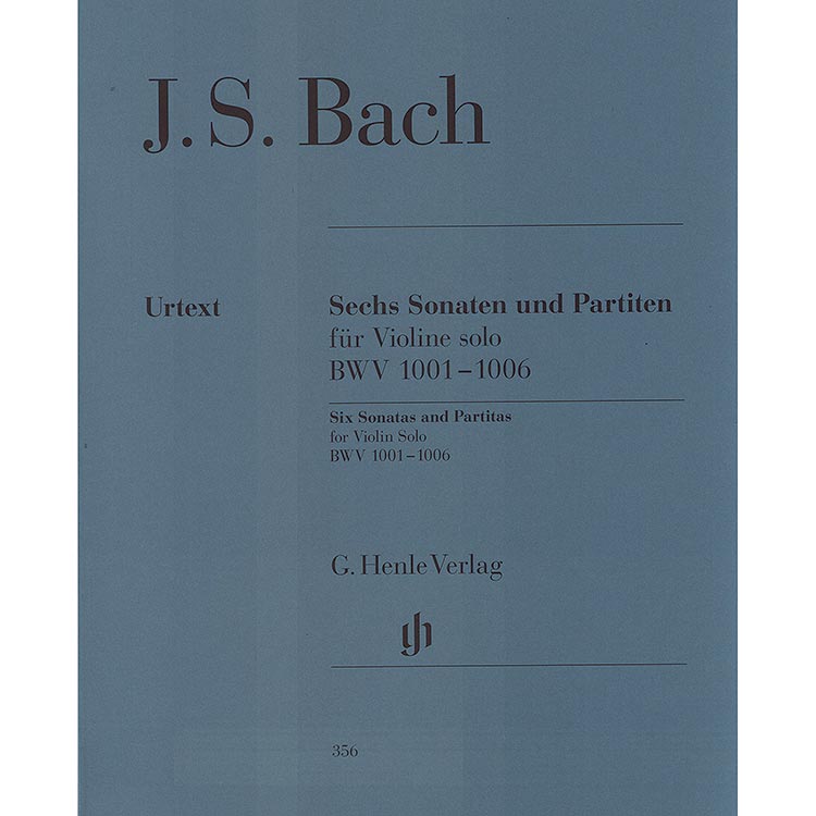 Six Sonatas & Partitas BWV1001-06, solo violin (urtext); Johann Sebastian Bach (Henle)