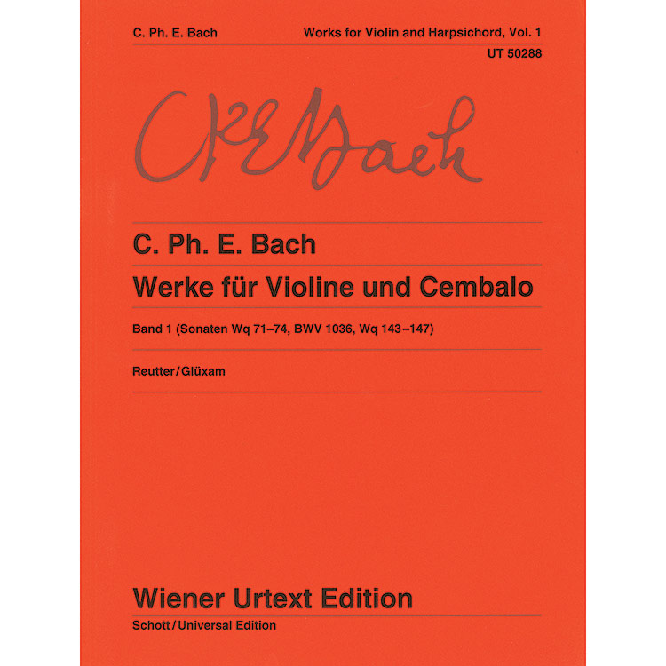 Works for Violin and Harpsichord, Vol. 1 (urtext); Carl Philipp Emanuel Bach