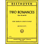 Two Romances in F and G, opp. 40 & 50, for violin and piano; Ludwig van Beethoven (International)