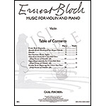 Music for Violin and Piano; Ernest Bloch (Carl Fischer)