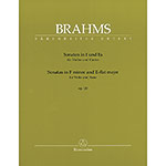 Sonatas in F Minor and E-Flat Major, opus 120 for violin and piano; Johannes Brahms (Barenreiter Verlag)