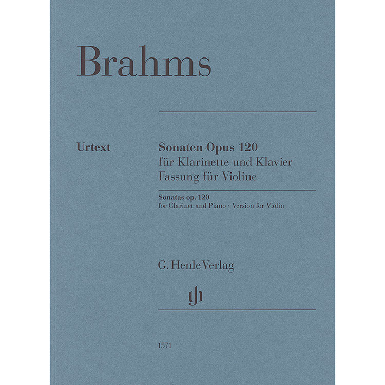 Two Sonatas, Op.120 for violin and piano; Johannes Brahms