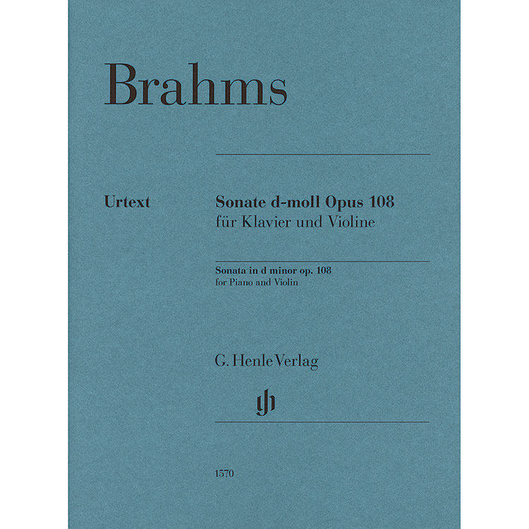 Sonata in D minor, Op.108 for violin and piano; Johannes Brahms (Henle)