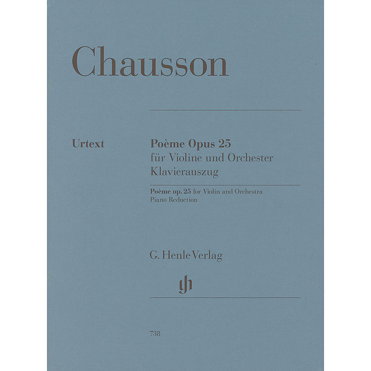 Poeme, Op.25 for violin and piano (urtext); Ernest Chausson