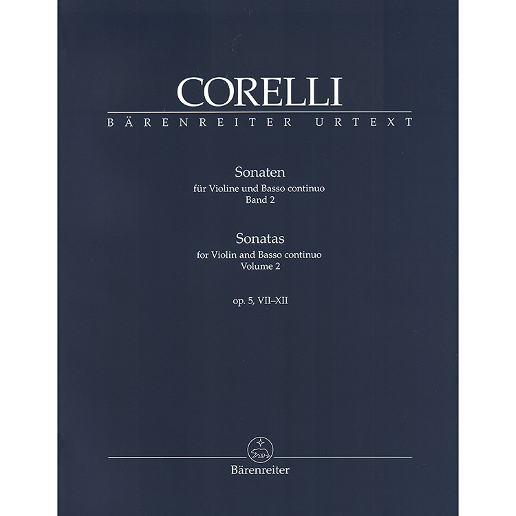 Twelve Sonatas for violin and basso continuo, Volume 2 (urtext); Arcangelo Corelli (Barenreiter)