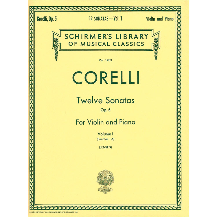 Twelve Sonatas, Op.5 (Vol. 1) for violin and piano; Arcangelo Corelli