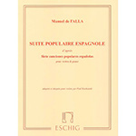 Suite Populaire Espagnole, for violin and piano; Manuel de Falla