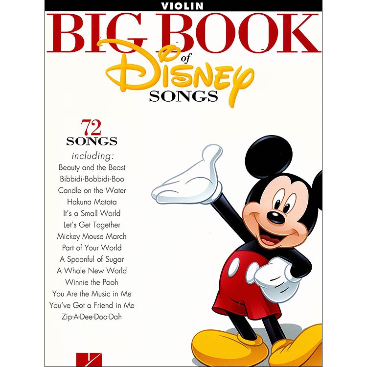 The Big Book Of Disney Songs, for violin (Hal Leonard)