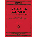 15 Selected Exercises from 30 Progressive Exercises, Op.38 for violin (with 2nd violin accompaniment); Jakob Dont