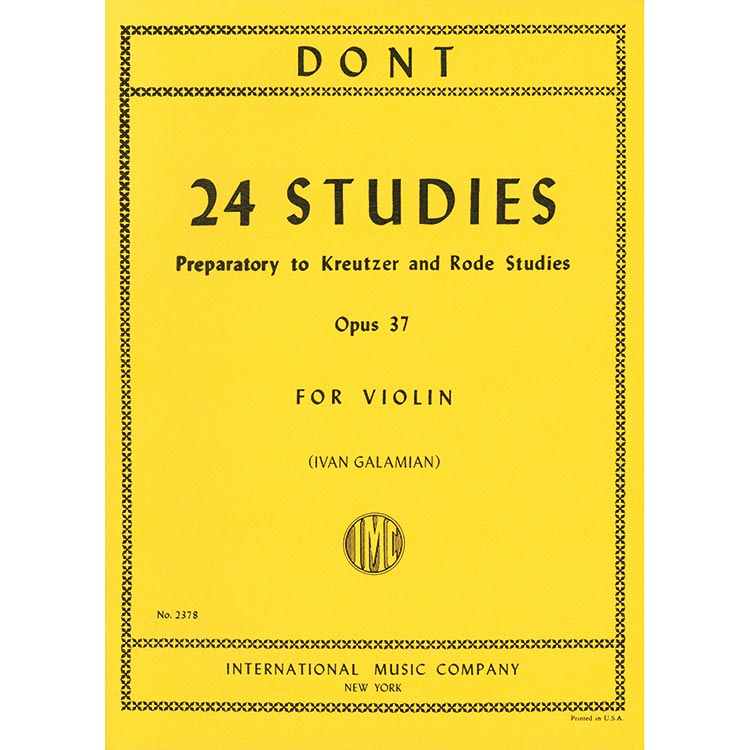 24 Studies, Op. 37, for violin; Jacques Dont (International)