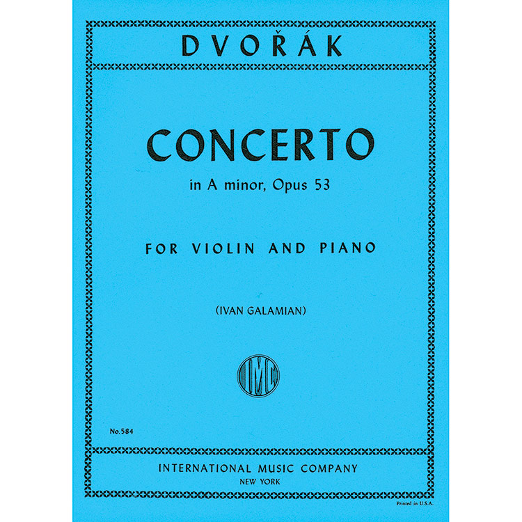 Concerto in A Minor, Op. 53, for violin and piano; Antonin Dvorak (International)