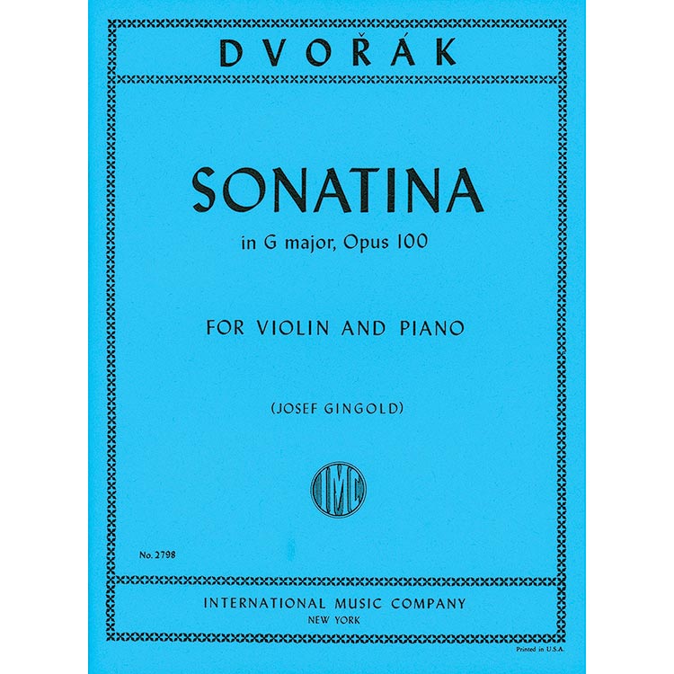 Sonatina Op. 100 in G Major, for violin and piano (Gingold); Antonin Dvorak (International)