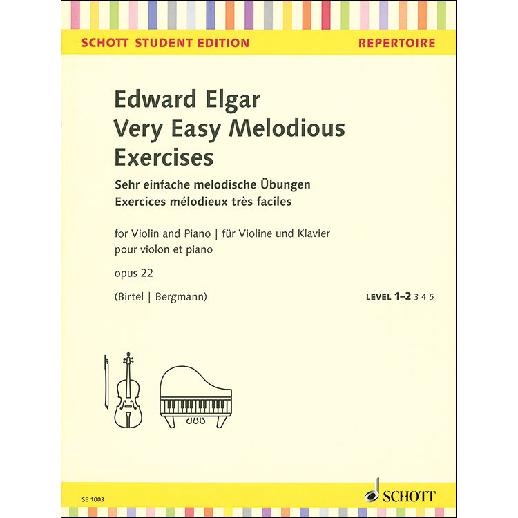 Very Easy Melodious Excercices for Violin and Piano, op. 22; Edward Elgar