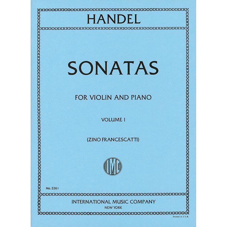 Six Sonatas, Vol. 1 for violin and piano; George Frideric Handel