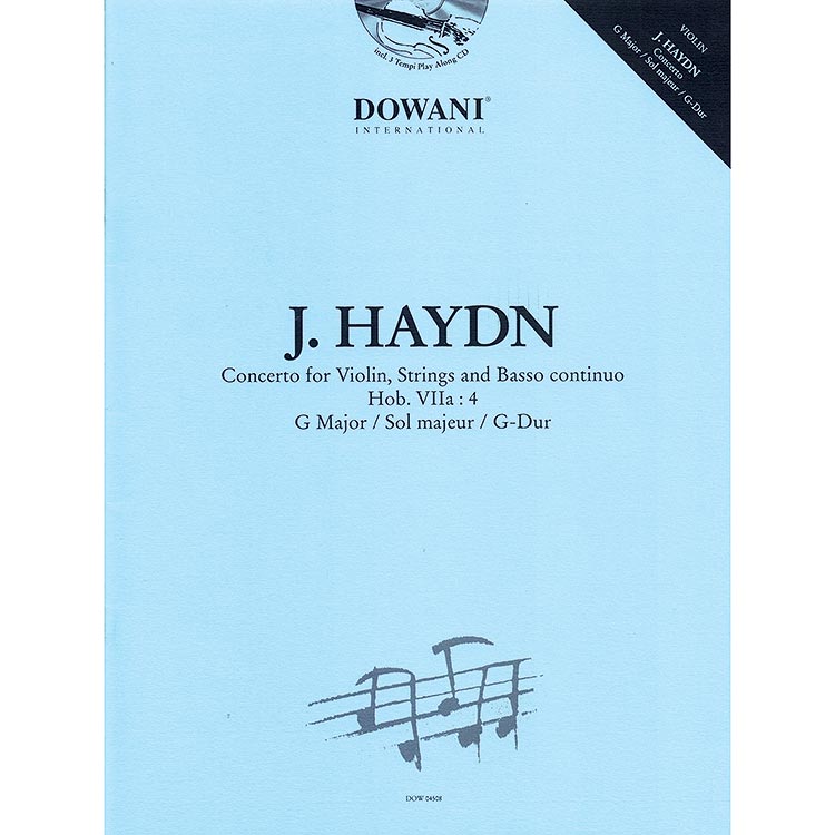 Concerto No. 2 in G Major, for violin and piano, Book/3 Tempi CD; Joseph Haydn (Dowani)