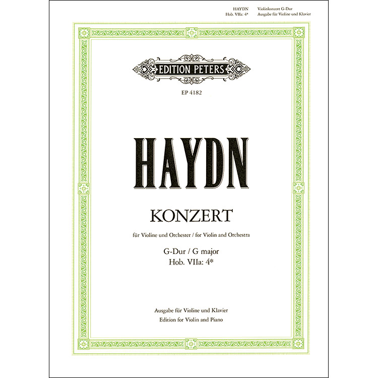 Concerto No. 2 (4) in G Major, Hob.VII:4 for violin and piano; Joseph Haydn