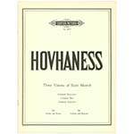 Three Visions of Saint Mesrob, opus 138 for violin and piano; Alan Hovhannes (Peters)