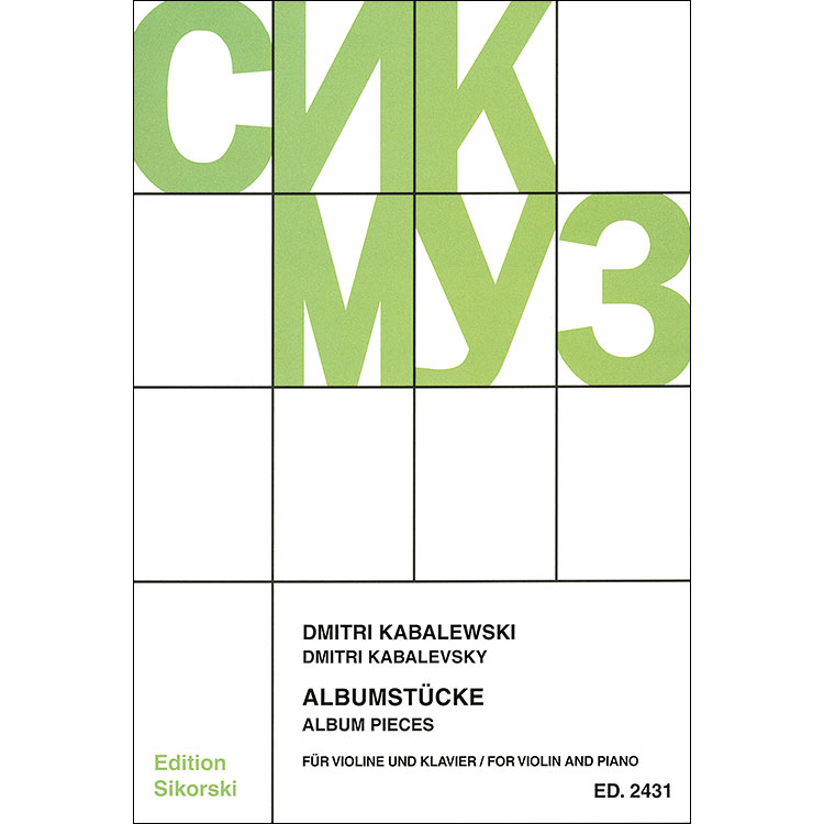 Album Pieces for violin and piano; Dmitri Kabalevsky