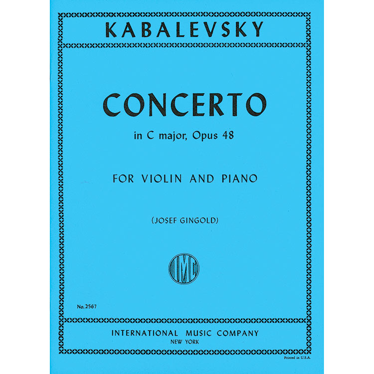 Concerto in C Major, Op.48, for violin and piano; Dmitry Kabalevsky