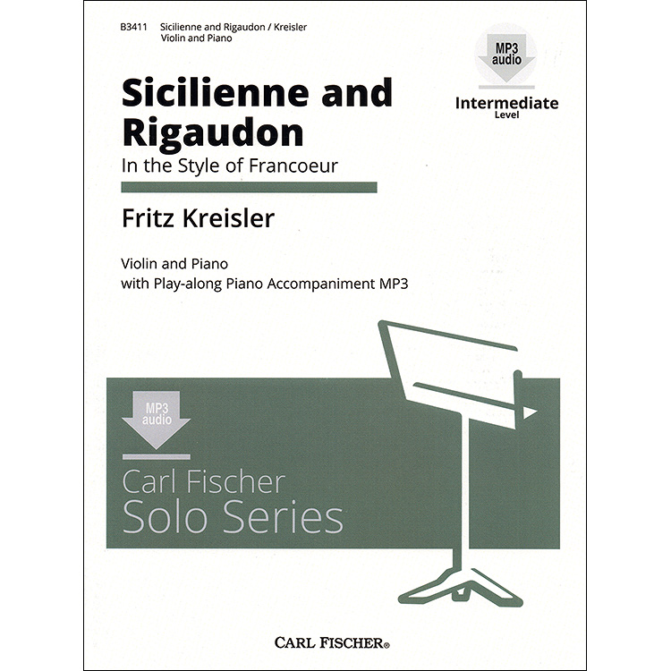 Sicilienne and Rigaudon, Book with audio access, for violin and piano; Fritz Kreisler (Carl Fischer)