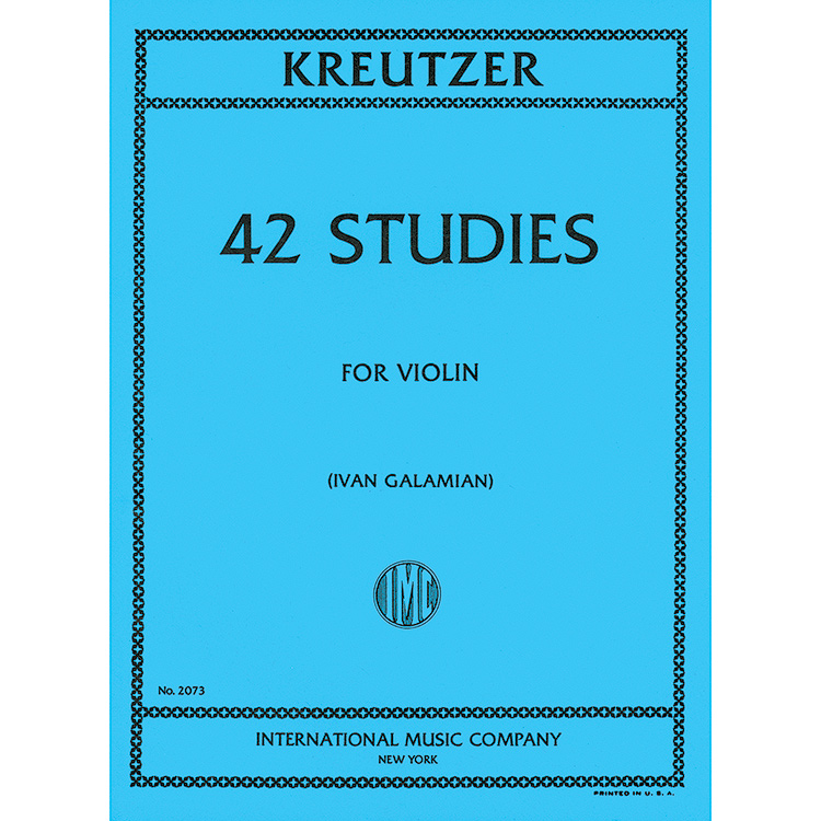 42 Studies, for Violin; Rodolphe Kreutzer