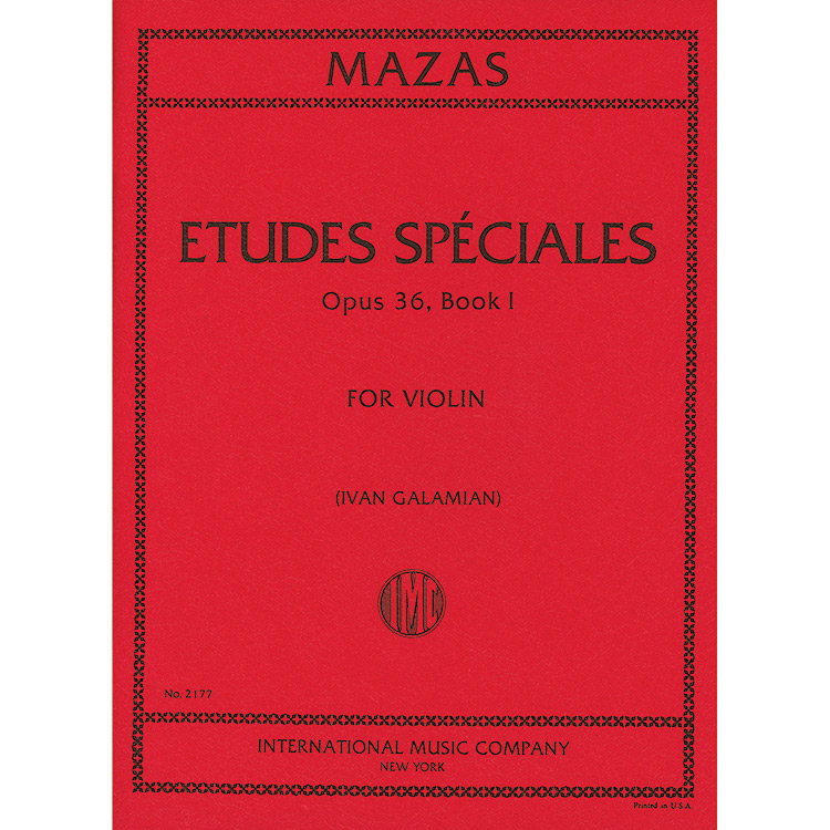 Etudes Speciales, op. 36, book 1, violin; Jacques-Fereol Mazas (International)