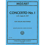 Concerto No. 1 in B-flat Major K.207, for violin and piano (Joachim/Rosand): Wolfgang Amadeus Mozart