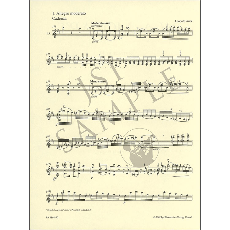 Concerto No. 2 in D Major, K.211, for violin and piano (urtext