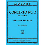 Concerto No. 2 in D Major, K.211, for violin and piano; Wolfgang Amadeus Mozart