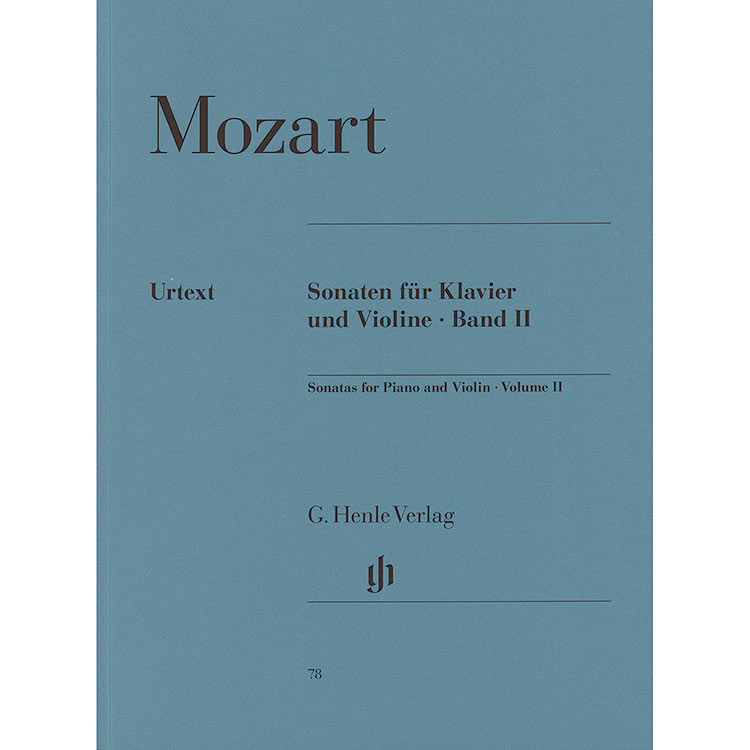 Sonatas, Vol. 2 (Aurnhammer, or Early Viennese) for piano and violin (urtext); Wolfgang Amadeus Mozart
