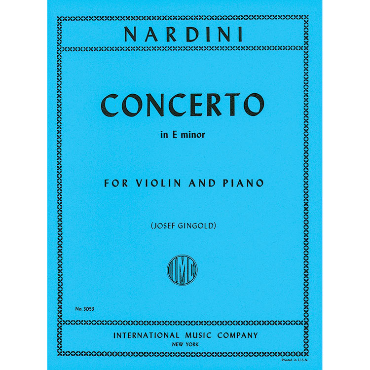 Concerto in E Minor for violin and piano (Gingold); Pietro Nardini