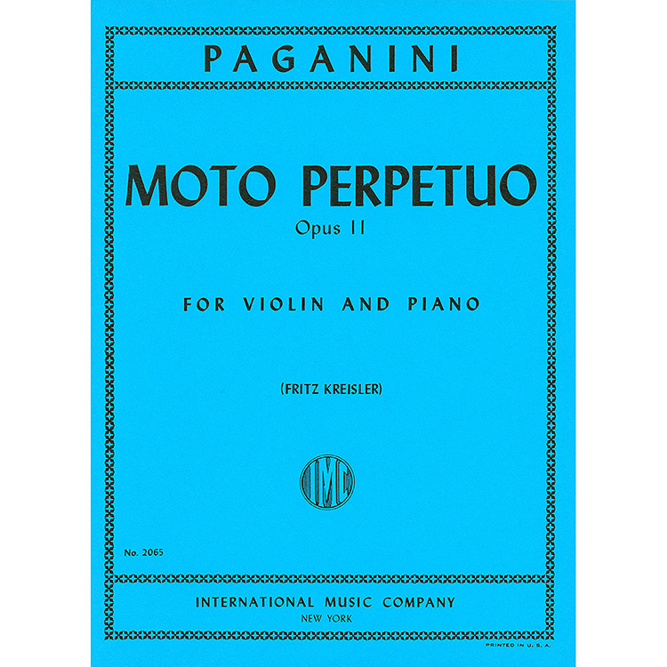 Moto Perpetuo, Op. 11, for violin and piano; Nicolo Paganini (International)