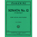 Sonata No. 12 in E Minor, Op. 3, violin and piano; Niccolo Paganini